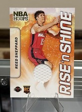 2024-25 NBA Hoops HOLIDAY WINTER Snow - REED SHEPPARD RC Rise Shine RELIC JERSEY