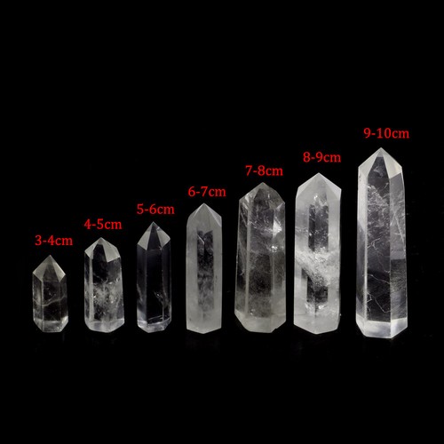 3~10cm Natural Crystal Quartz Point Healing Obelisk Wand Rock Healing Stone - Picture 29 of 113