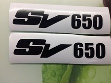 SUZUKI SV650 TANK FAIRING STICKER X 2 BLACK