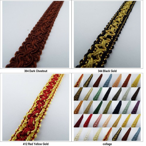 31 COLOUR 15mm Chain Gimp Braid Trim Upholstery Chair Costume BUY 1 2 4m+ 196 - Picture 9 of 36