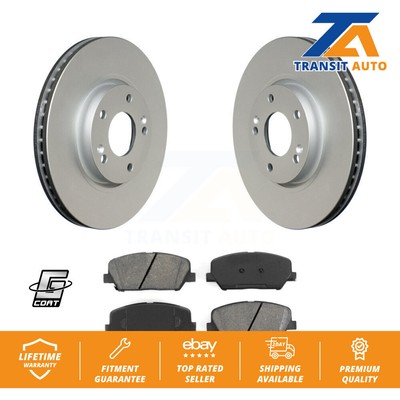 Coat Brake Rotor Semi-Metallic Pad Front Kit For Hyundai Veloster Kia Forte Koup