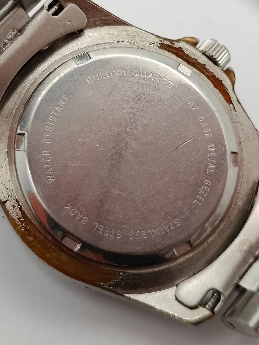 Bulova quartz a2 base metal bezel sale