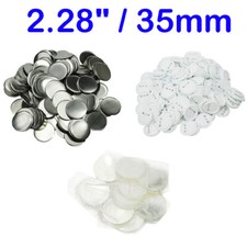 100Pcs 2.28" DIY Blank ABS Pin Badge Button Supplies for Button Maker Machine