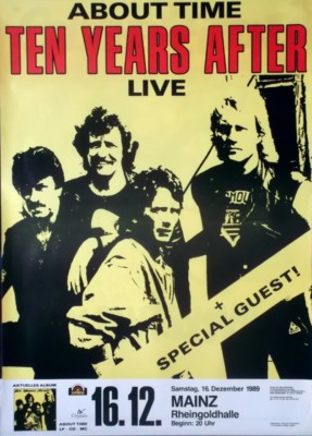 TEN YEARS AFTER - 1989 - Live in Concert - About Time Tour - Poster - Mainz