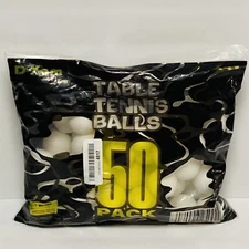D-Xam Ping Pong Balls Table Tennis Balls 50 Pack White Official Size 40mm