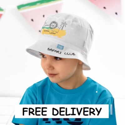 BABY MAGIC 100% Baumwolle Sommer Jungen Mütze Sonnenhut 9-24 Monate 2-3 Jahre Cap NEU