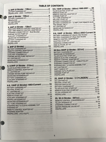 Evinrude Johnson 5005821 2004 Illustrated Parts and Accessories Catalog - Picture 3 of 6