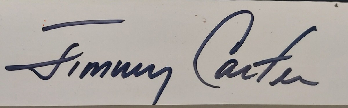 President Jimmy Carter Signed 8x10 Vintage Photo Full Signature | eBay