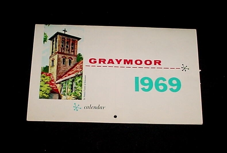 Vintage 1969 Graymoor Calendar, Published by Garymoor Friars, Garrison