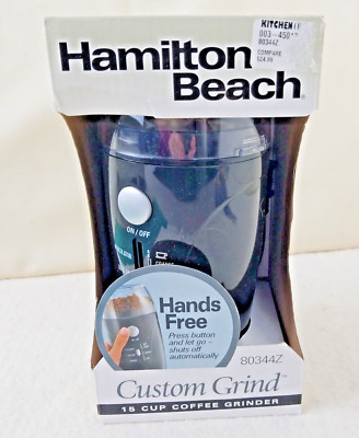 Hamilton Beach Coffee Spice Grinder hands free electric 15 Cup black  80344Z