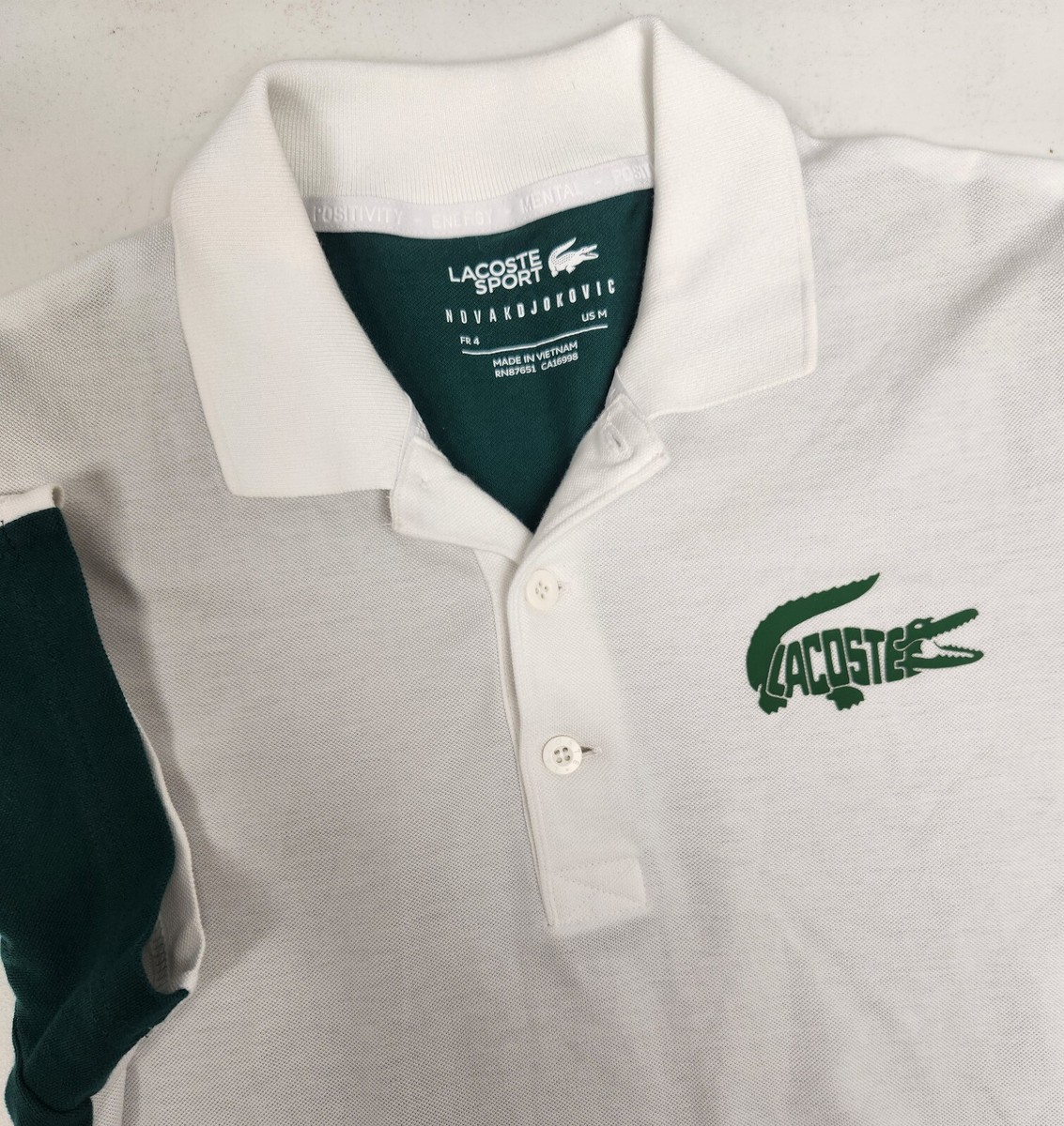 Lacoste Sport Novak Djokovic Mens Shirt Medium Polo Tennis