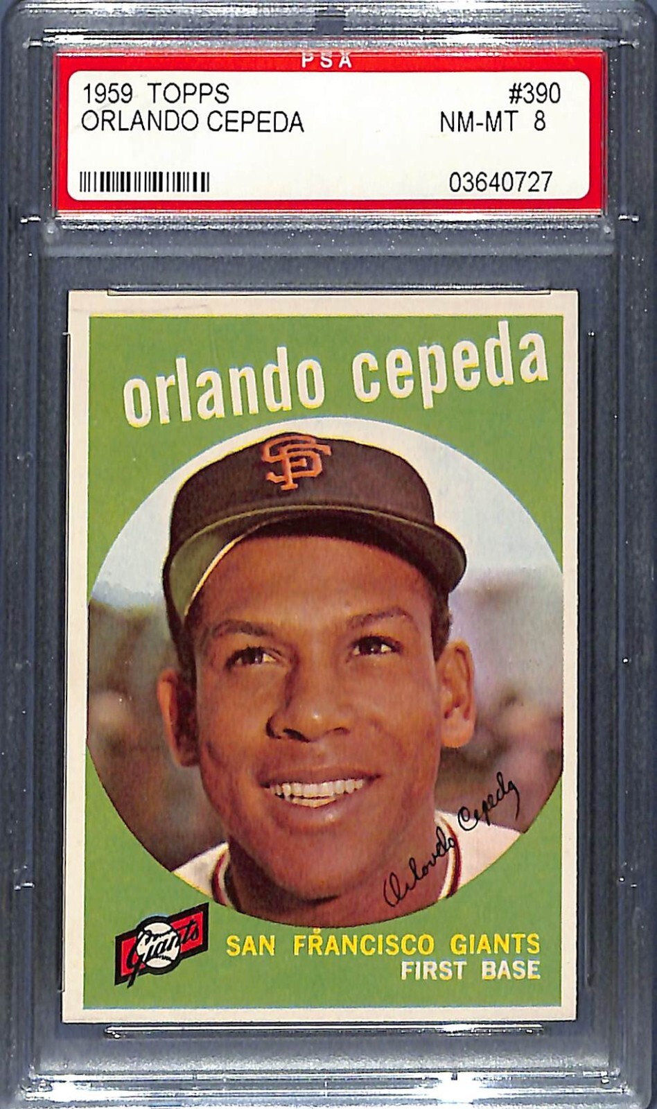 1959 Topps - Orlando Cepeda #390  PSA 8