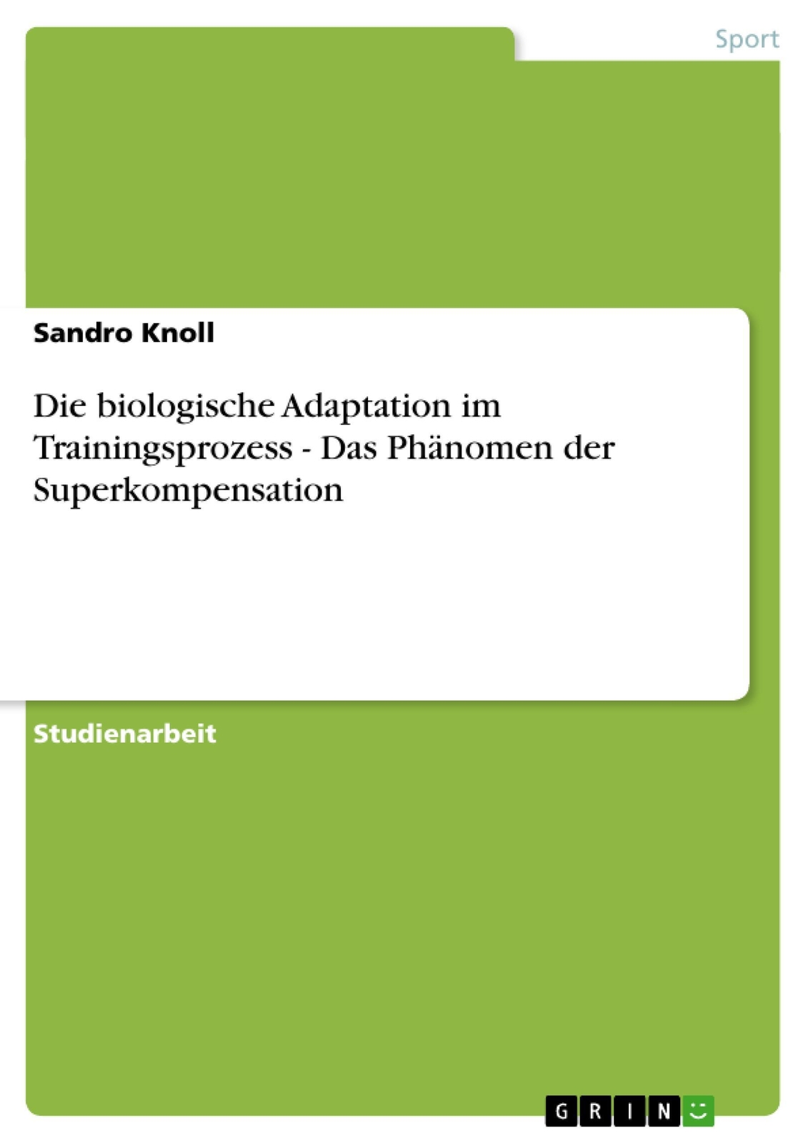 Thumbnail - Die Biologische Adaptation Trainingsprozess - Das Phänomen Der...
