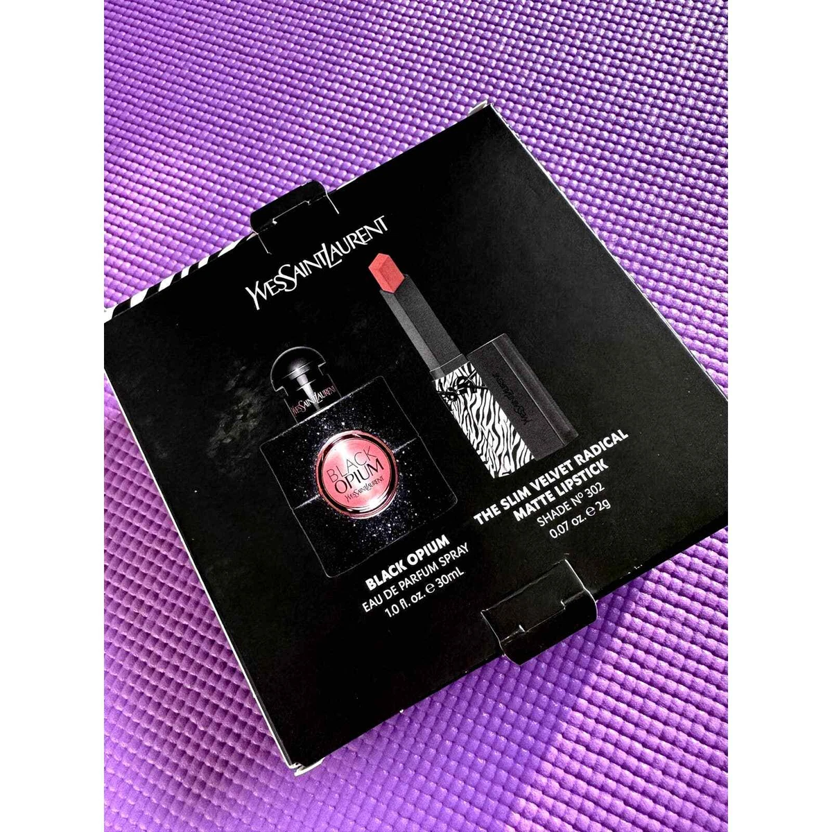 Yves Saint Laurent Gift Set Black Opium Parfum Radical Lipstick
