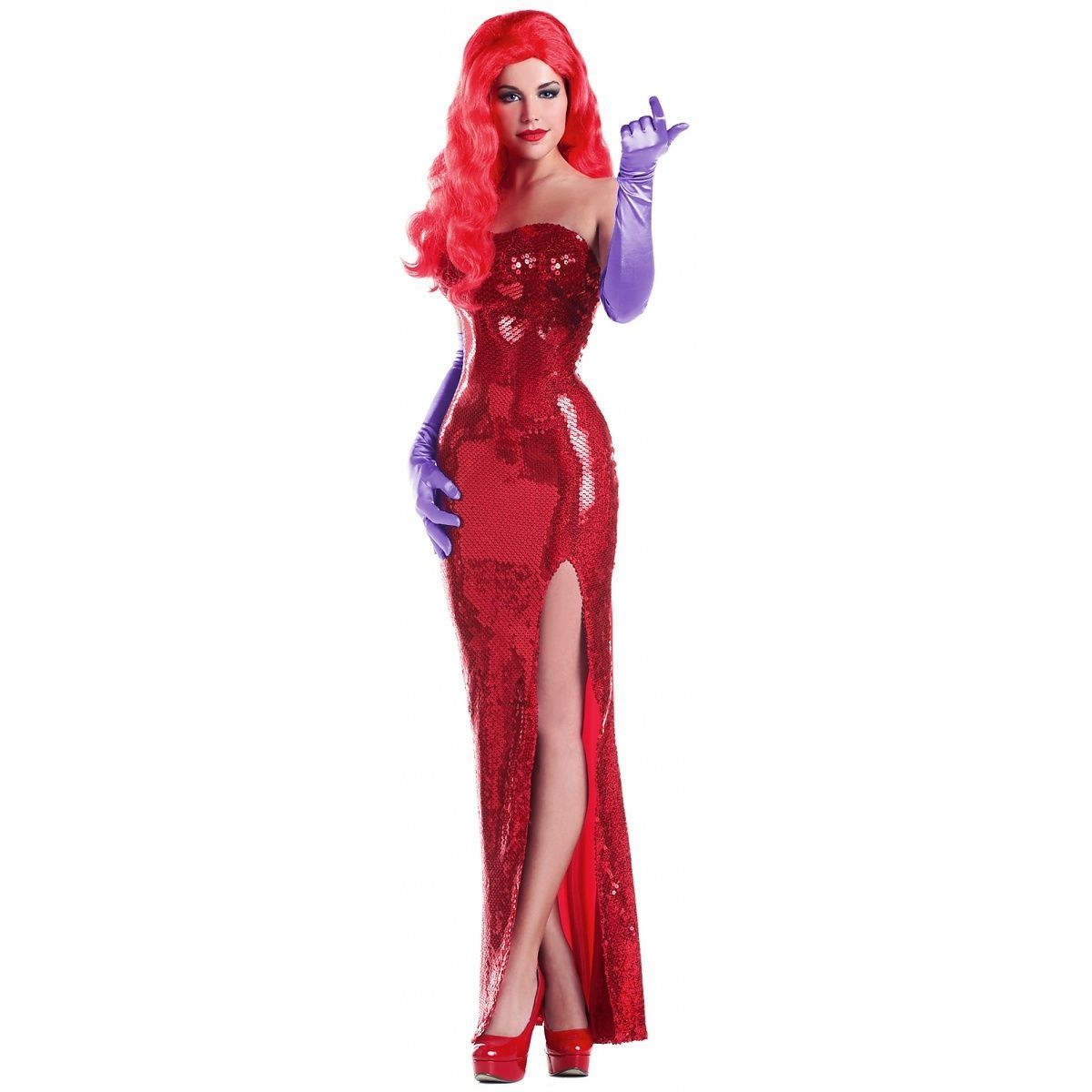 open lace back dress NUWIND Jessica Rabbit Womens Dress Red Sexy Sequin Costume Tube top Dress  Set Adult Halloween Costume Fancy Dress Cosplay (Red, s) : Amazon.co.uk:  Fashion main image 0