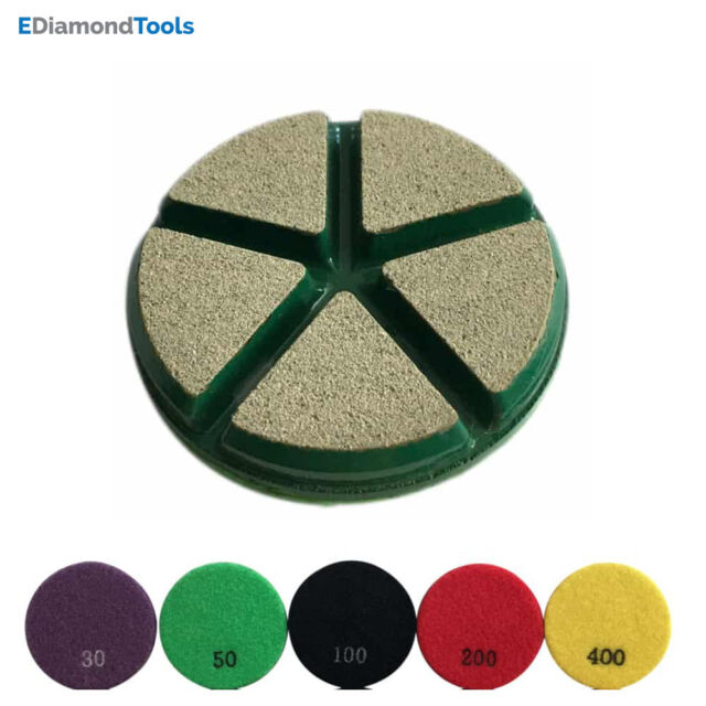 Concrete Transitional Grinding Pads (3pc) #400 Grit 3" Diameter Ceramic Bond