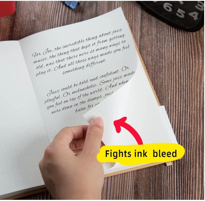 Dot Grid Kraft Notebook Journals, Hardcover Subject Sketchbook Composition - Image 4 of 4