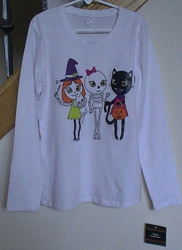  Long Sleeve Halloween T-Shirt Size 10/12