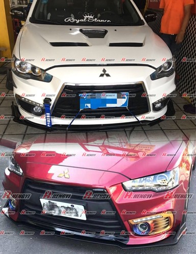 For Mitsubishi Lancer Evo Ralliart GT GTS 2008-17 Front Lip Splitter Body Kits - Picture 2 of 10