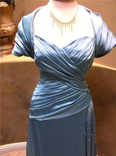 New JADE by JASMINE MOB Mothers social occasion Long chiffon dress w/bolero 8