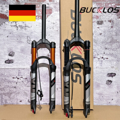 BUCKLOS 26/27.5/29 Zoll MTB Fahrrad Luftfedergabel 120mm Zugstufe 1-1/8'' Scheibe