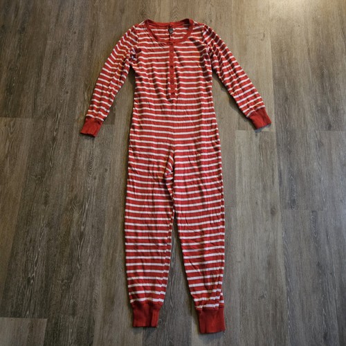 Aerie Red White Striped Pajamas Full Body Medium Comfy Sleepwear Women's 1-Piece
