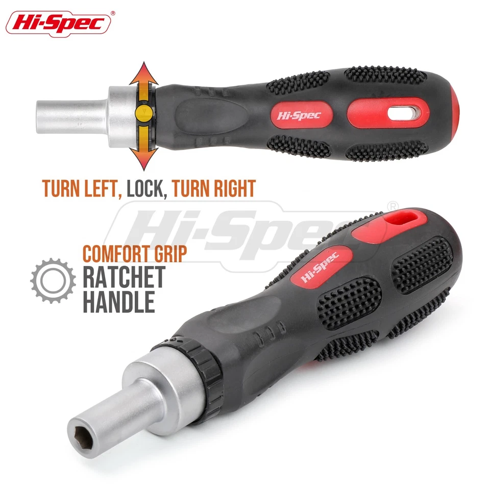Hi-Spec 101 Piece Multi Bit Screwdriver & Ratchet Set – 1/4in Hex Bits in Case - Image 4 of 4