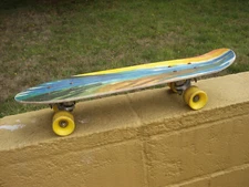 Vintage sidewalk surfboard skateboard 1970s fiberglass sport fun acid splash wow