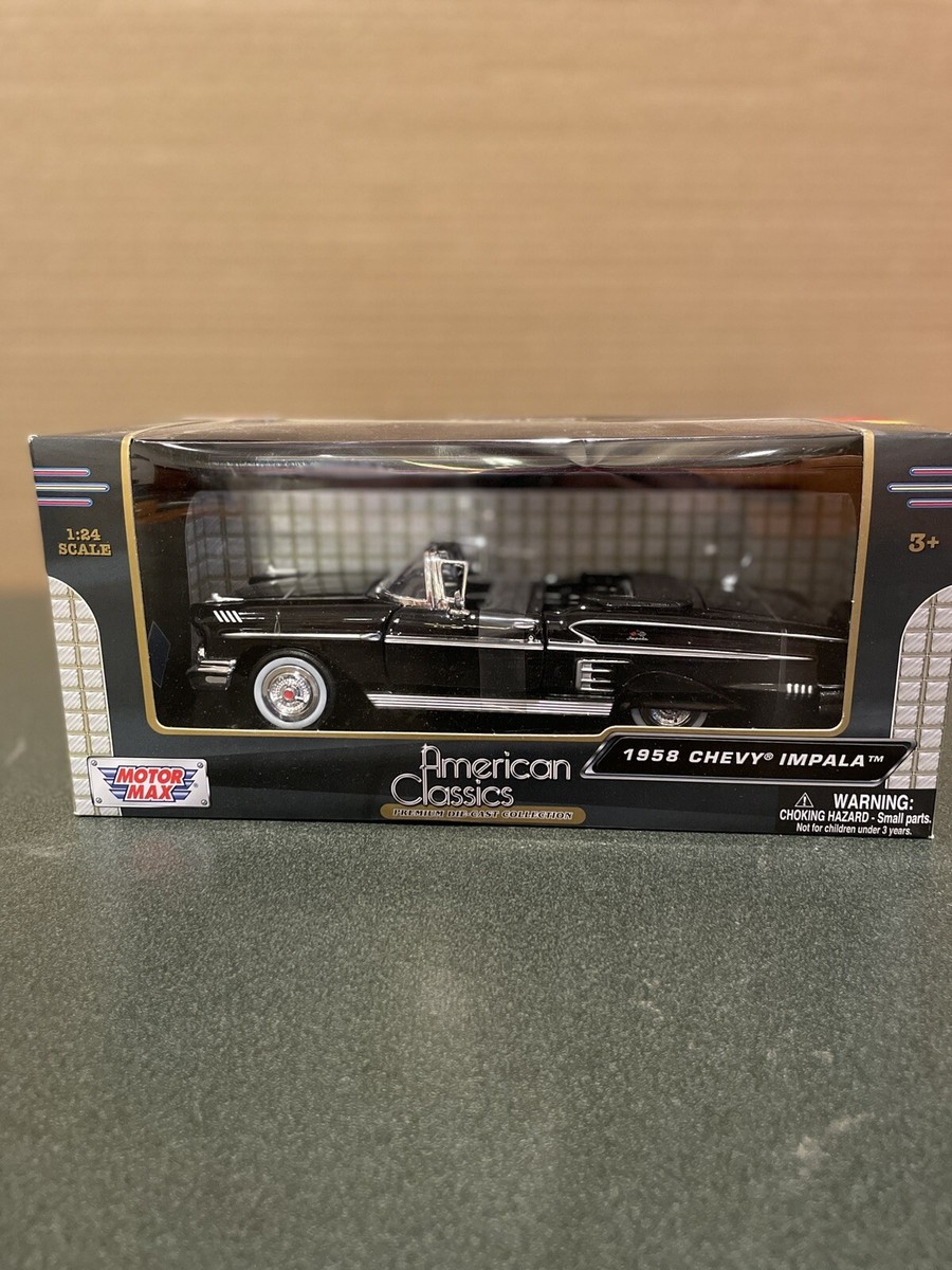 ミニカー Motormax 1/24 1958 Chevrolet Impala BLK MotorMax 1958 Chevrolet Impala 1:24 Diecast Car American Classic