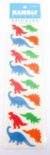 NEW Vintage Hambly Studios Retro “Colorful Dinosaurs” 16 Felt Stickers 1 Sheet