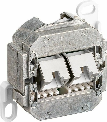 10 x CAT.5e Netzwerkdose weiß Aufputz AP Dose 2x RJ45 geschirmt Aufputzdose LSA - Photo 4/5
