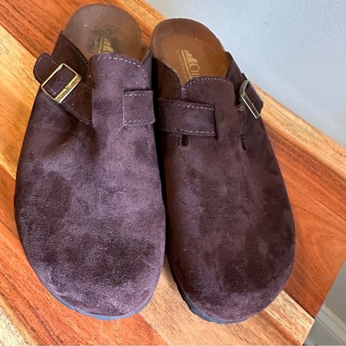 Zoccoli da montagna Cliffs by White slip-on taglia 8,5 larghi marroni finta pelle scamosciata mules - Foto 6 di 12
