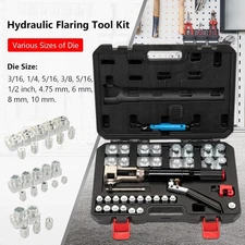 Hydraulic Flaring Tool Kit Double Flaring Tool 45° for 3/16" to 1/2" Tube