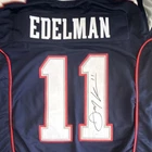 Julian Edelman Signed New England Patriots #11 Football  Custom Jersey