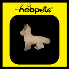 RARE Neopets White Lupe Plush 7" 2004 JAKKS Pacific HTF Vintage