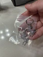 silver unicorn earrings