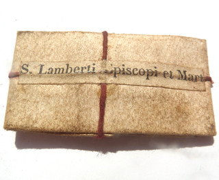 ANTIQUE RELIQUARY RELIQUE RELIC TO SAINT LAMBERT BISHOP & MARTYR