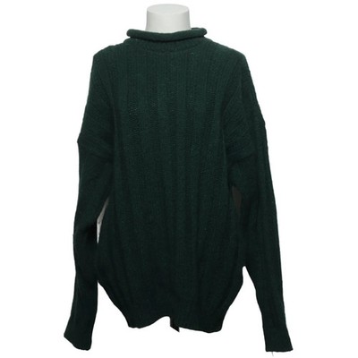 Aran Woollen Mills, Rollkragenpullover, Größe: L, Grün, Seide/Wolle #gc1