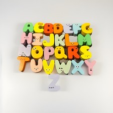 Wooden Alphabet Letters A  Z Educational Toy Montessori Preschool Learning Set