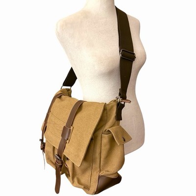 Vintage Style Messenger Bag with Computer Sleeve Crossbody / Shoulder Bag - New