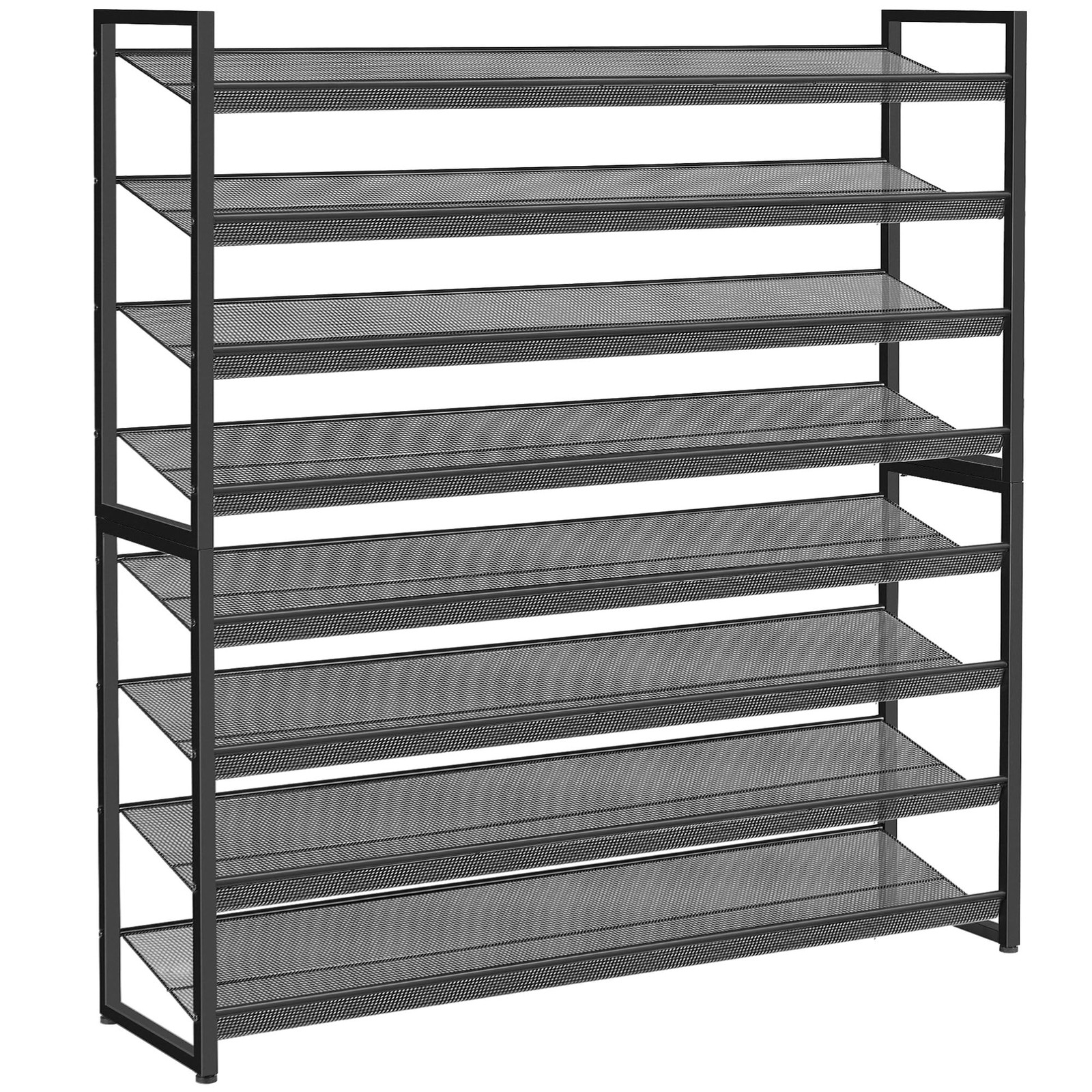 8-Tier Metal Shoe Rack Holds 50 Pairs Long Organizer Storage-image