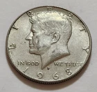 1968-D Kennedy Half Dollar • 40% Silver • Circulated Example • As Shown   X74