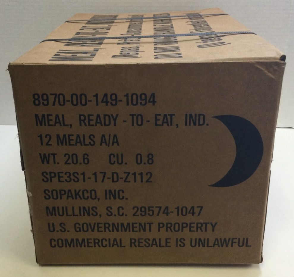 MRE Case A/B, Menus 1–24, Sealed Military Ready To Eat Meals (INSP 2024)