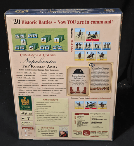 GMT Command & Colors Napoleonics The Russian Army Gioco da Tavolo Espansione Nuovo - Foto 2 di 2