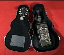 Jack Daniel's Whiskey Limited Edition Guitar Case W/EMPTY Bottle & Stopper