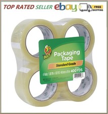 Duck Tape Brand Standard Packaging Tape Refill, 4 Rolls, 1.88 Inch x 100 Yards