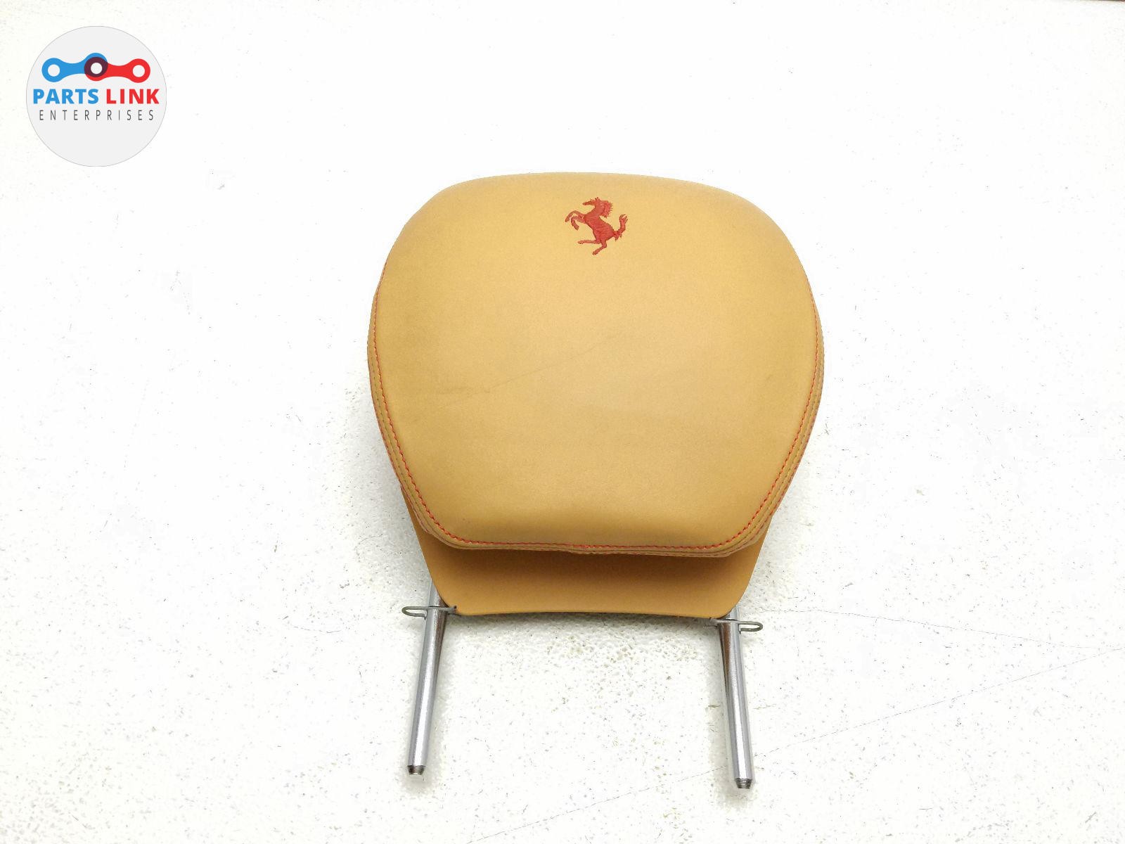 12-14 FERRARI CALIFORNIA FRONT LEFT SEAT HEADREST HEAD REST SUPPORT TAN/RED F149