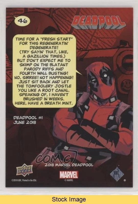 2019 Upper Deck Marvel Deadpool Silver Alien Baby #46 READ kr0 - Image 2 of 3