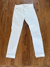 Hudson Womens Tally Crop Skinny Jeans White Size 27