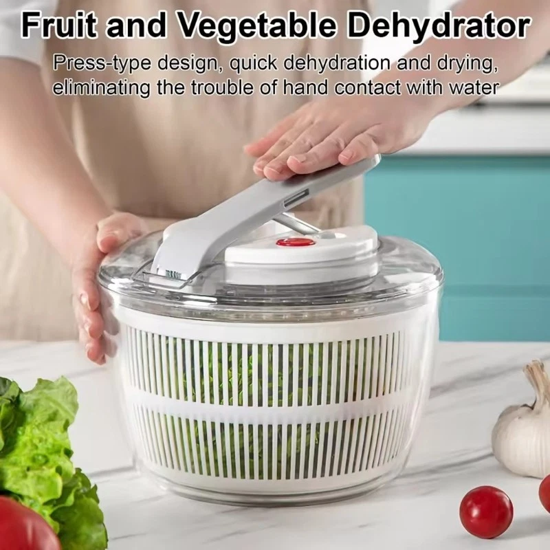 Large Salad Spinner with Lid Easy Press Vegetable Drainer Mixer for Kitchen Use
Opens in a new windo